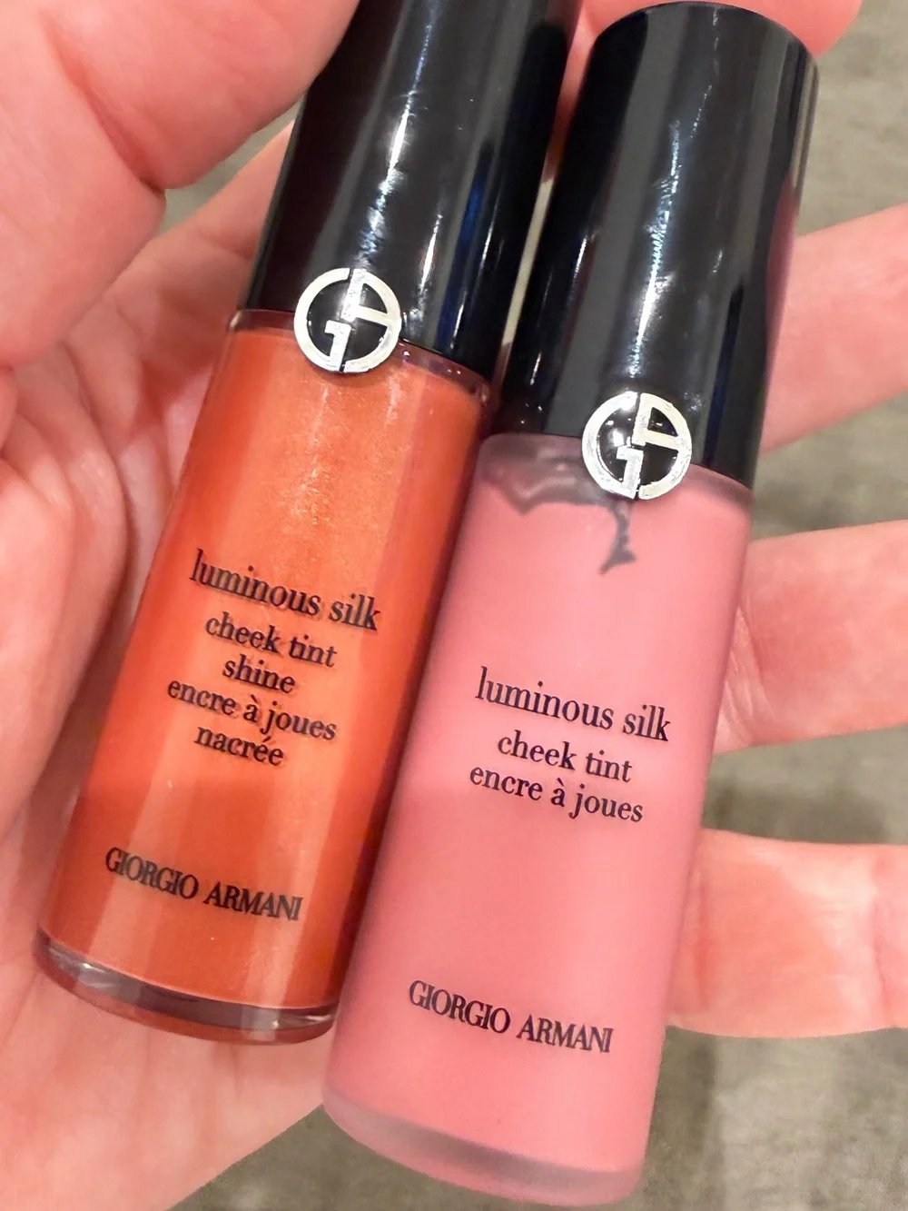 Armani Exchange Luminous Silk Cheek Tint Duo - Coral & Soft Pink